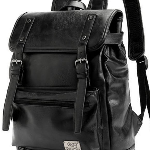 Double shoulder Leather Backpack main image 4